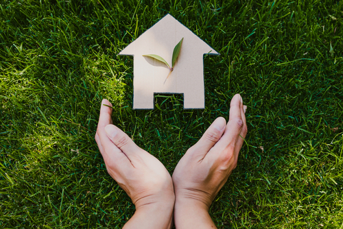 Green,home,and,eco Friendly,construction,conceptual,image,,house,icon,on